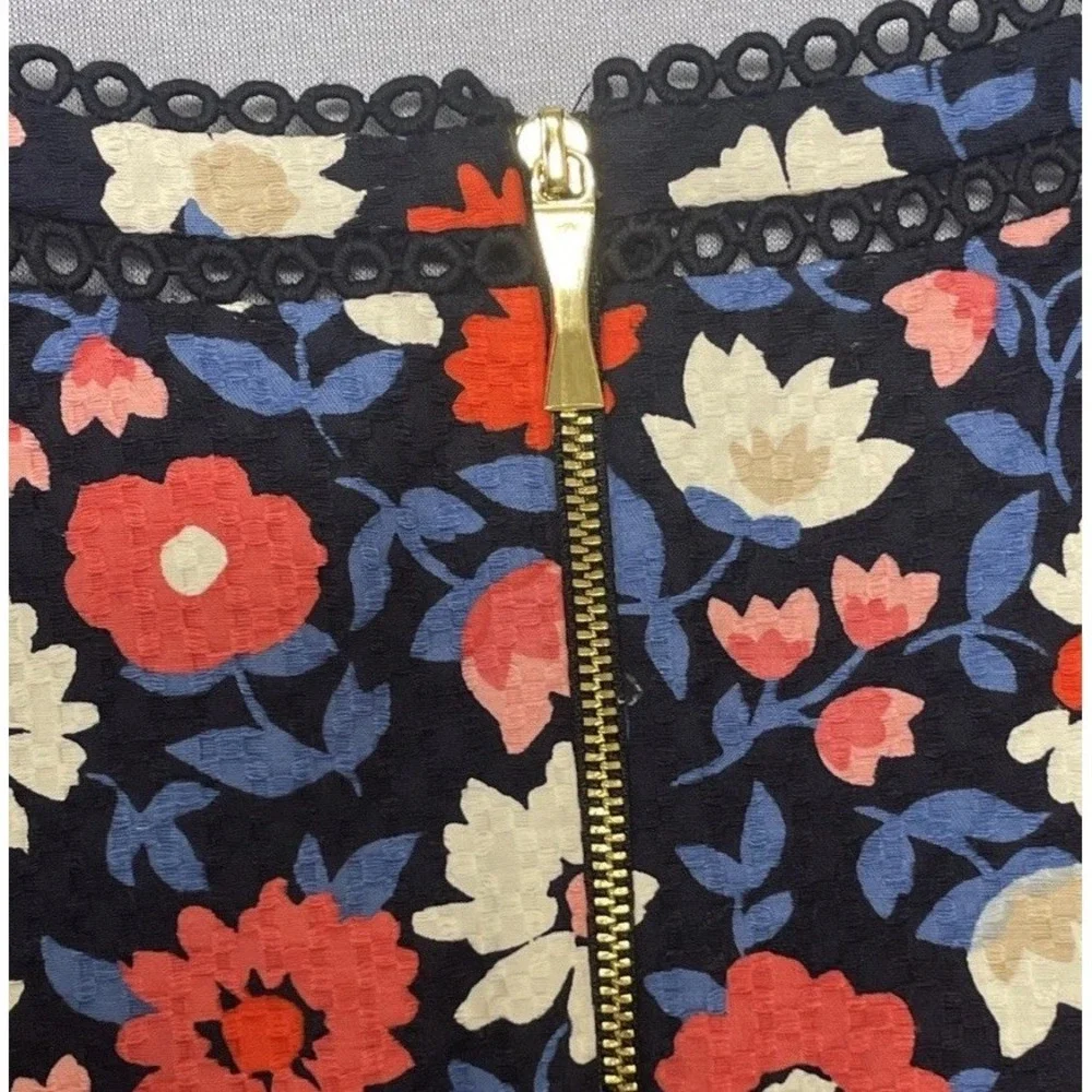 Kate Spade Shore Thing Daisy Jacquard Sheath Dress‎ Floral Embroidered Lace Sz 0